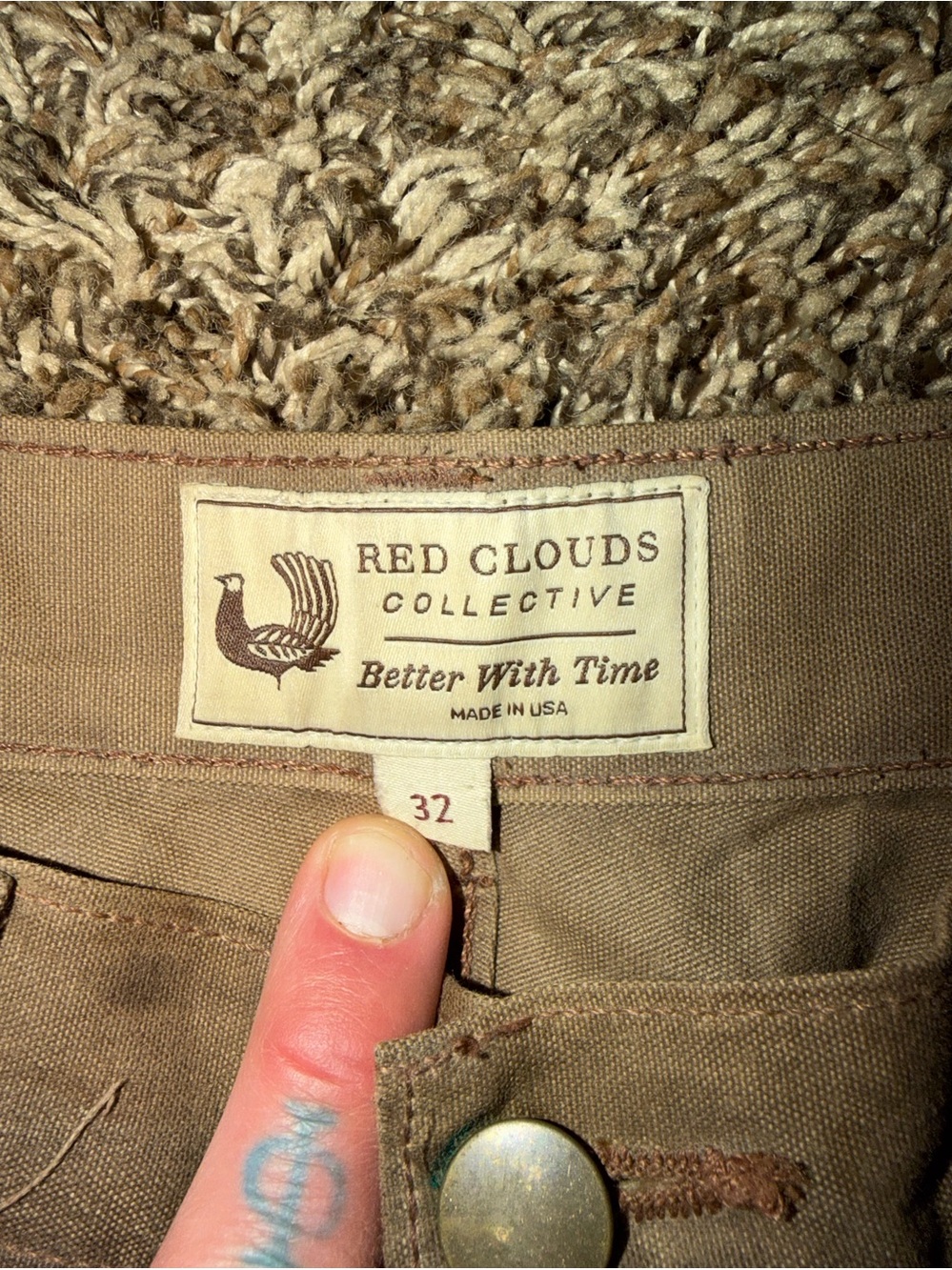 Red Cloud Collective - GN.01 Waxed Canvas Fitted Work Pants Havana - Size 32
